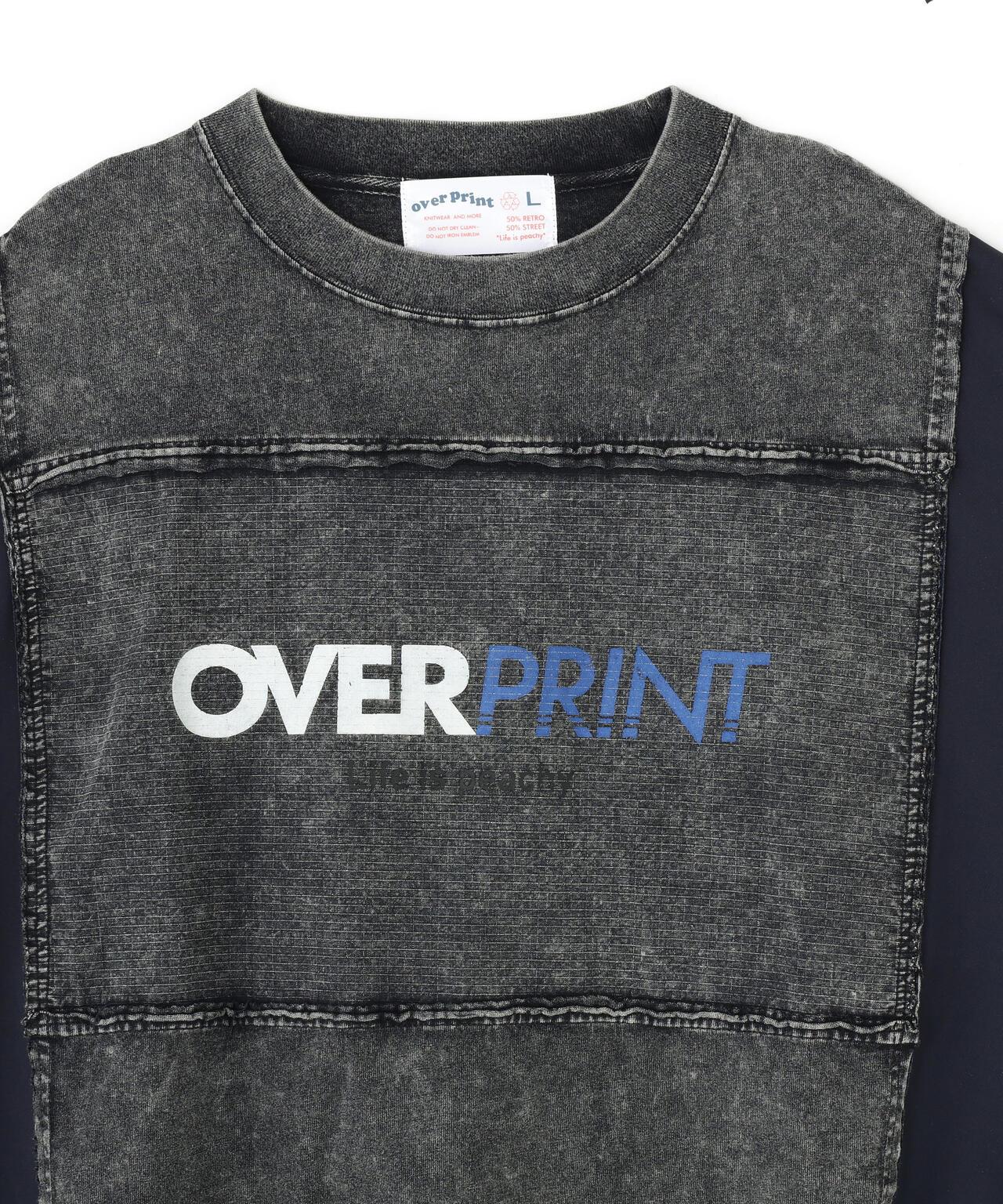 overprint/オーバープリント 聯名 pigment SIGNBOAD 長袖T恤