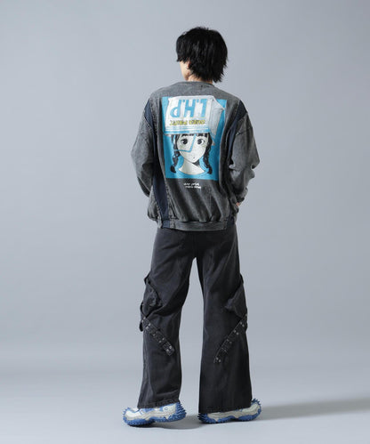聯名 pigment SHOPPER 印花 pigment染色 長袖T恤