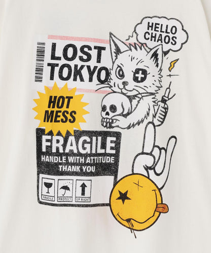 貓圖案 短袖 TEE 短袖T恤（&DEPOT限定）