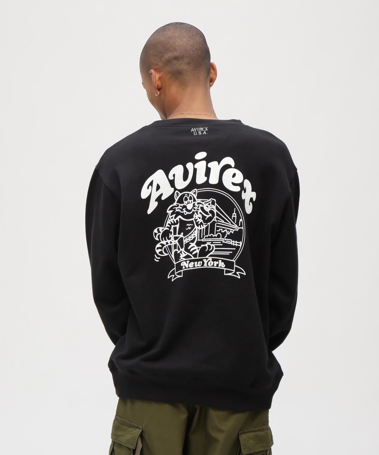《&DEPOT限定》 CREW SWEAT TOM CAT 圖案衛衣
