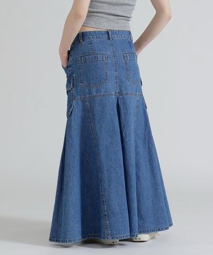 美人魚廓形 工裝設計 DENIM 半身裙