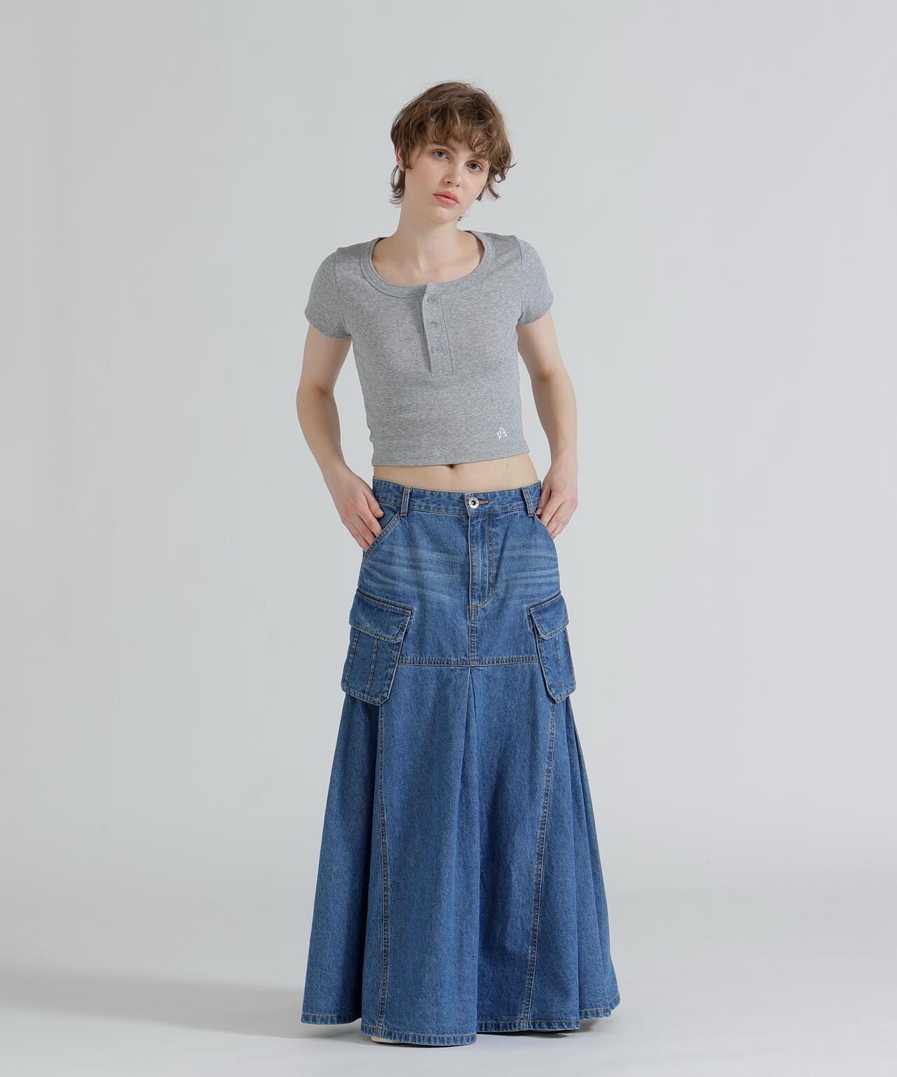美人魚廓形 工裝設計 DENIM 半身裙
