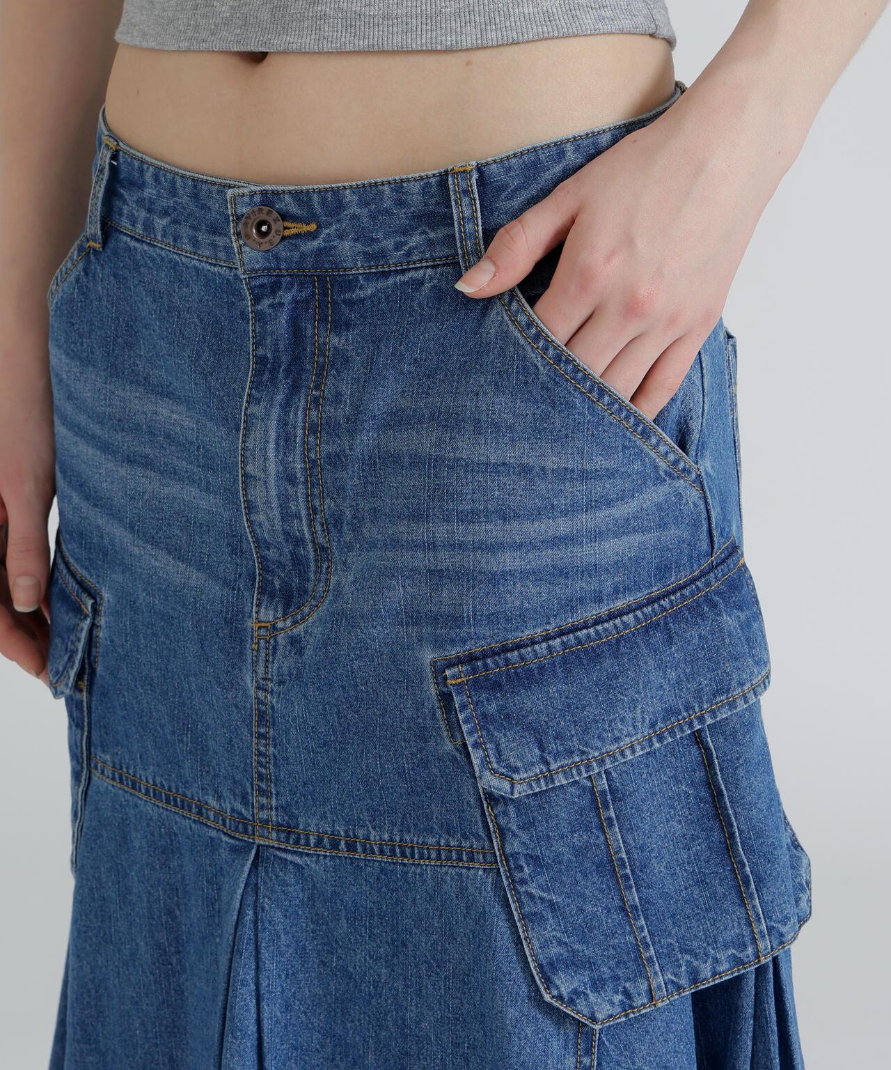 美人魚廓形 工裝設計 DENIM 半身裙