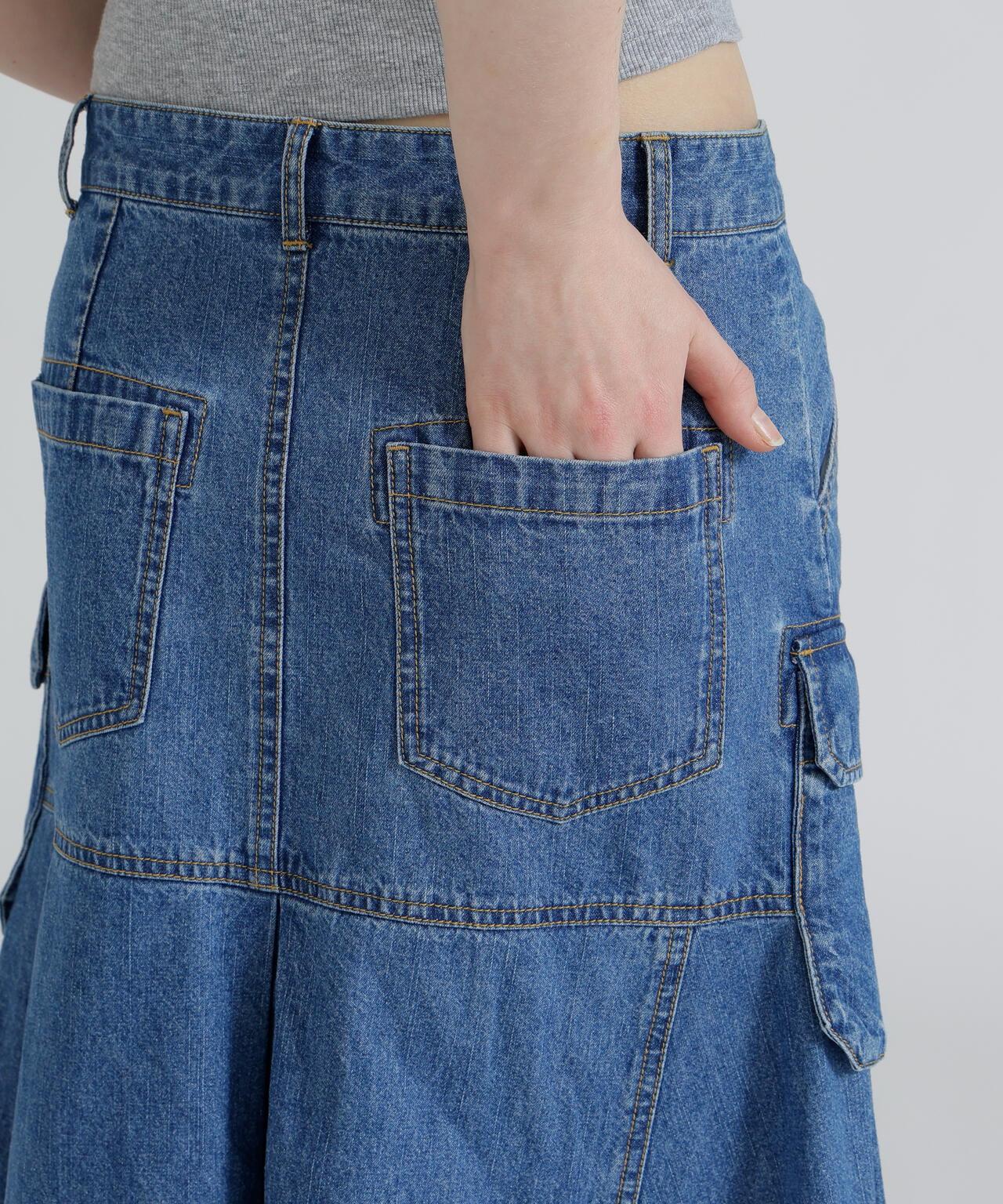 美人魚廓形 工裝設計 DENIM 半身裙