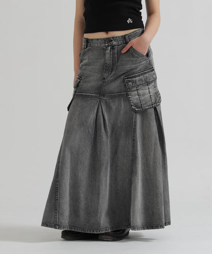 美人魚廓形 工裝設計 DENIM 半身裙