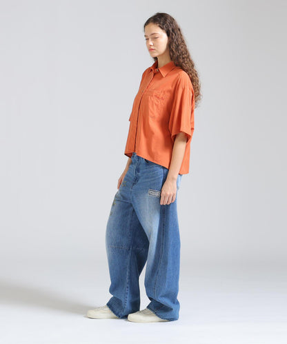 WOMAN H/S BACK GATHER DETAILS 襯衫（直營店限定）