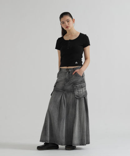 美人魚廓形 工裝設計 DENIM 半身裙