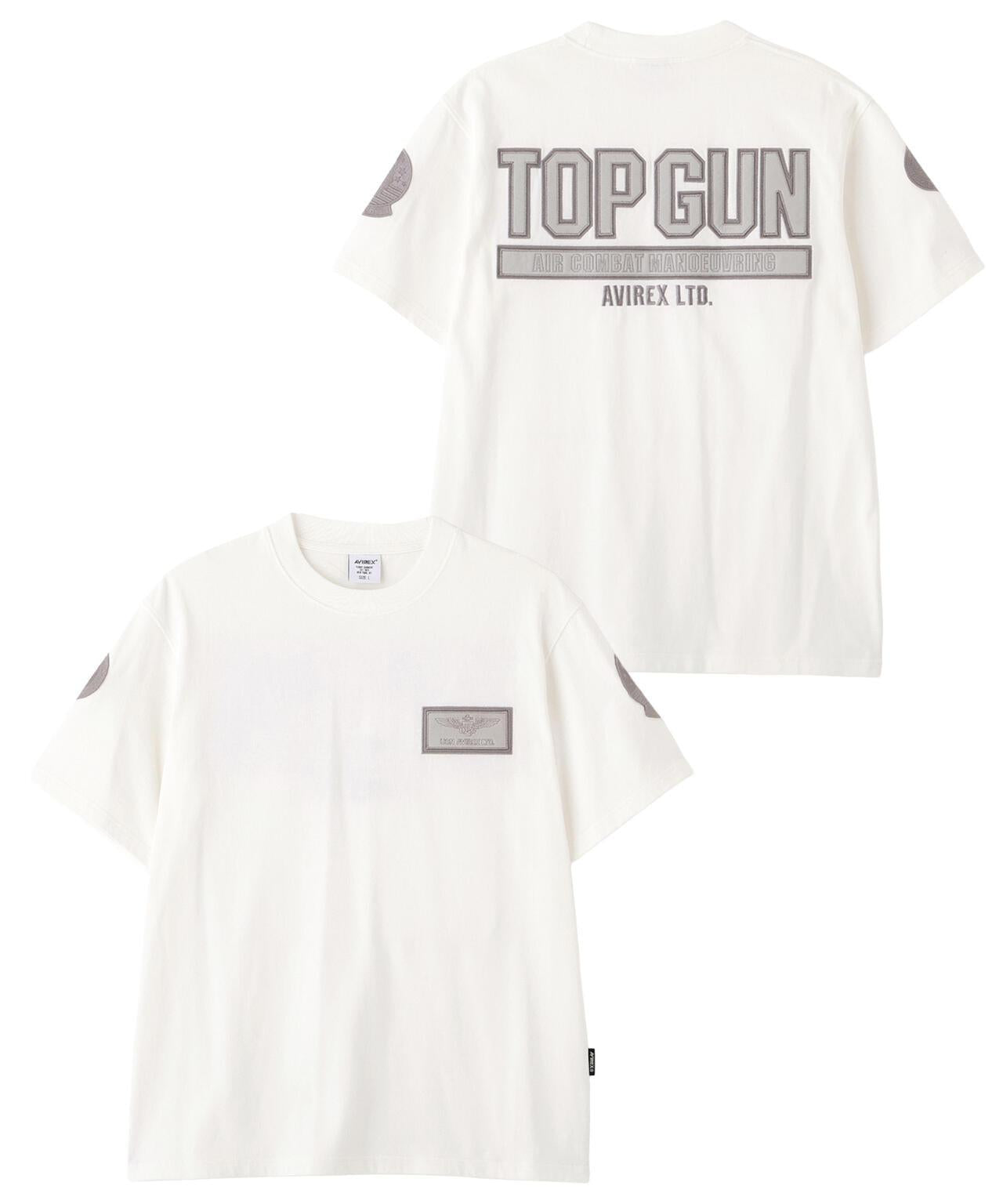 S/S TOPGUN LEATHER PATCHED T-SHIRT T恤（直營店）