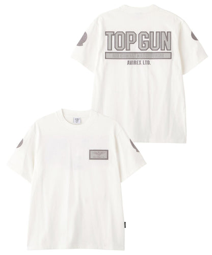 S/S TOPGUN LEATHER PATCHED T-SHIRT T恤（直營店）