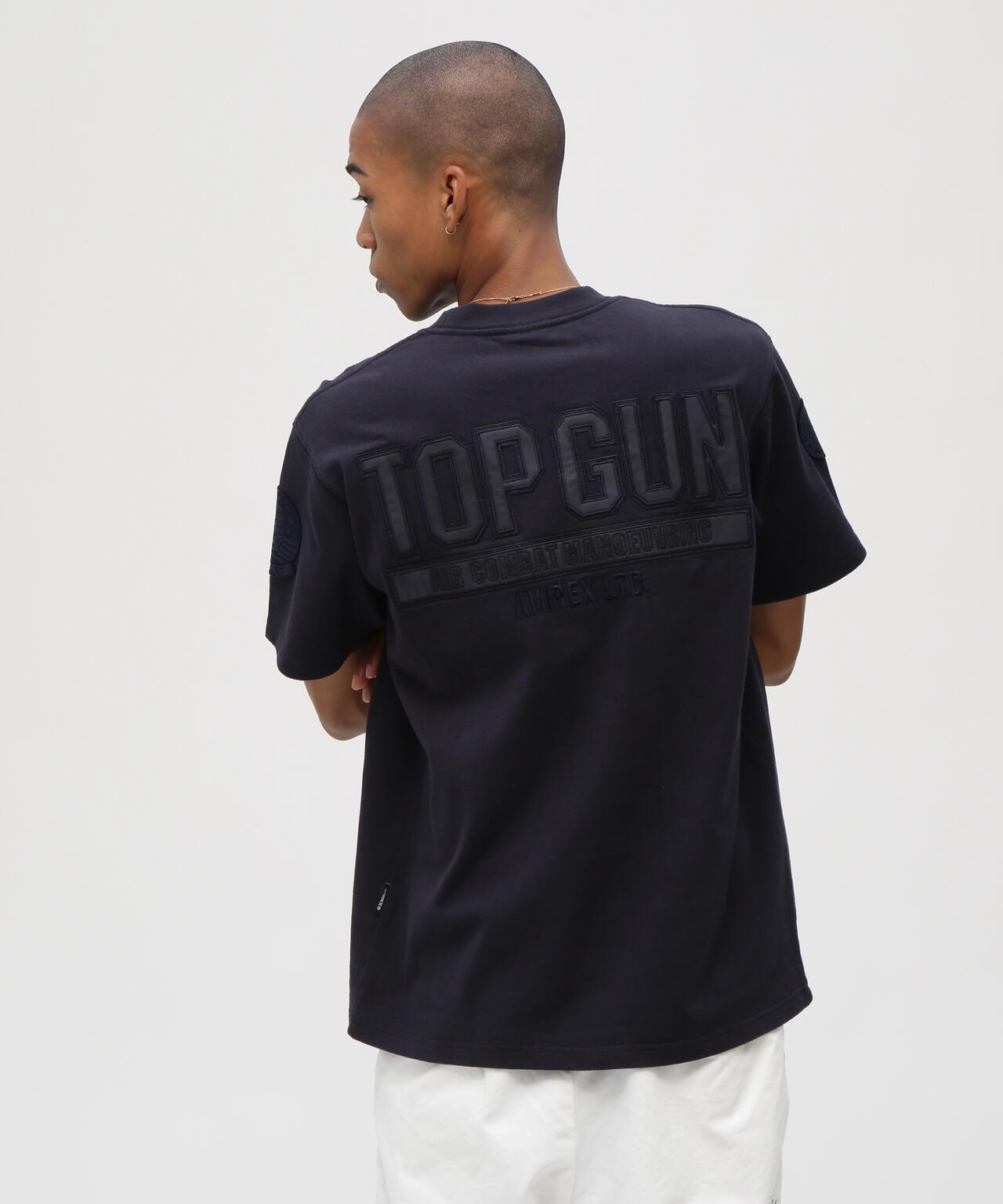 S/S TOPGUN LEATHER PATCHED T-SHIRT T恤（直營店）
