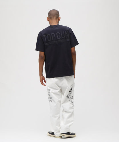 S/S TOPGUN LEATHER PATCHED T-SHIRT T恤（直營店）