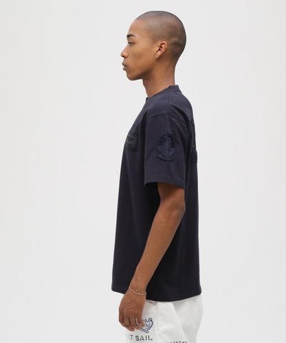 S/S TOPGUN LEATHER PATCHED T-SHIRT T恤（直營店）