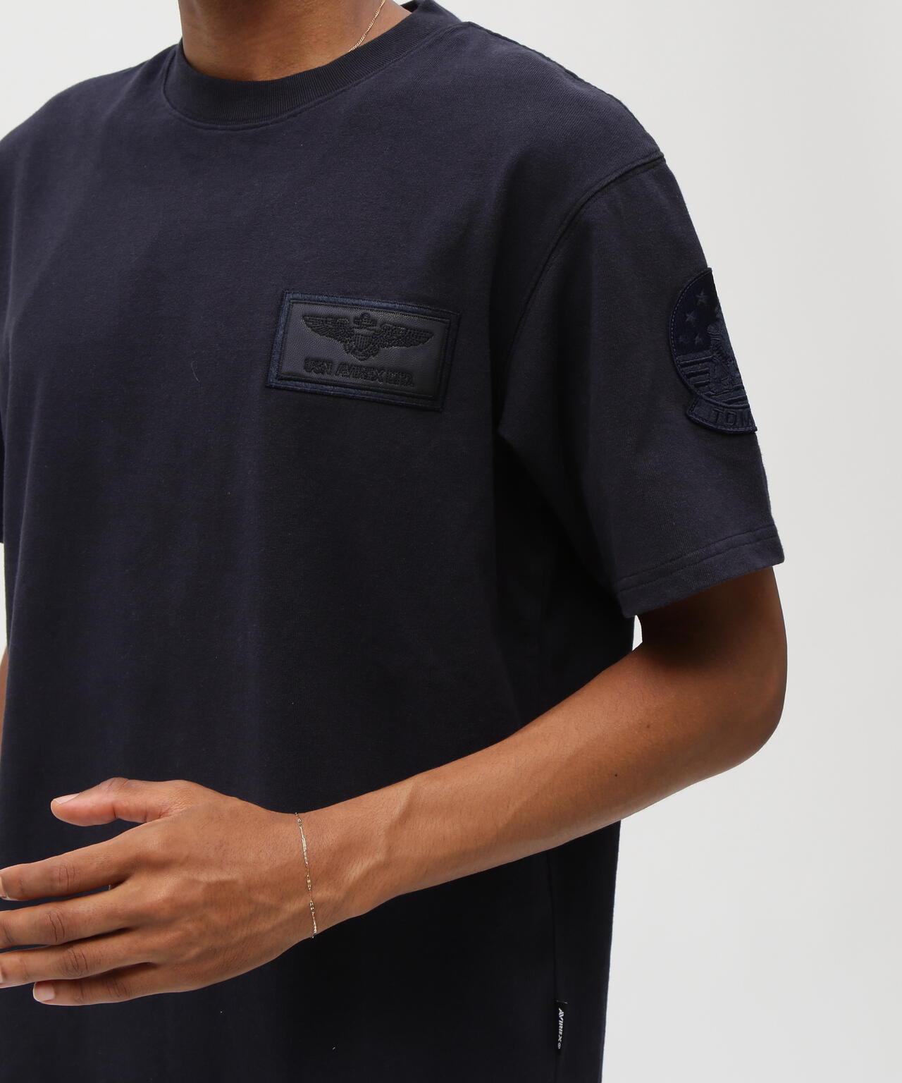 S/S TOPGUN LEATHER PATCHED T-SHIRT T恤（直營店）