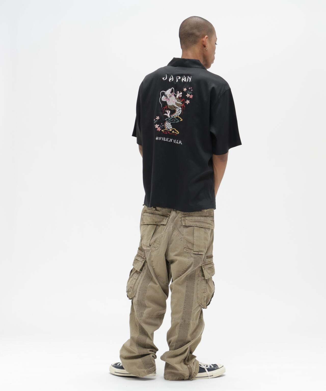 SOUVENIR S/S SHIRT “DRAGON & CHERRY BLOSSOMS” 圖案短袖襯衫