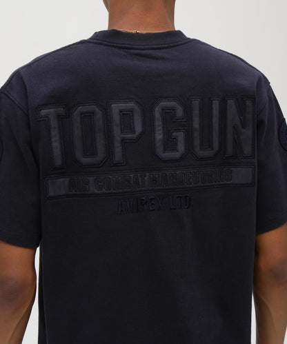 S/S TOPGUN LEATHER PATCHED T-SHIRT T恤（直營店）