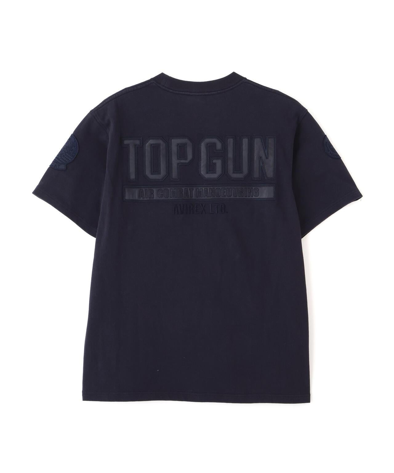 S/S TOPGUN LEATHER PATCHED T-SHIRT T恤（直營店）
