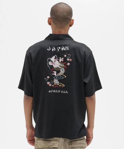 SOUVENIR S/S SHIRT “DRAGON & CHERRY BLOSSOMS” 圖案短袖襯衫