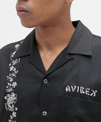 SOUVENIR S/S SHIRT “DRAGON & CHERRY BLOSSOMS” 圖案短袖襯衫