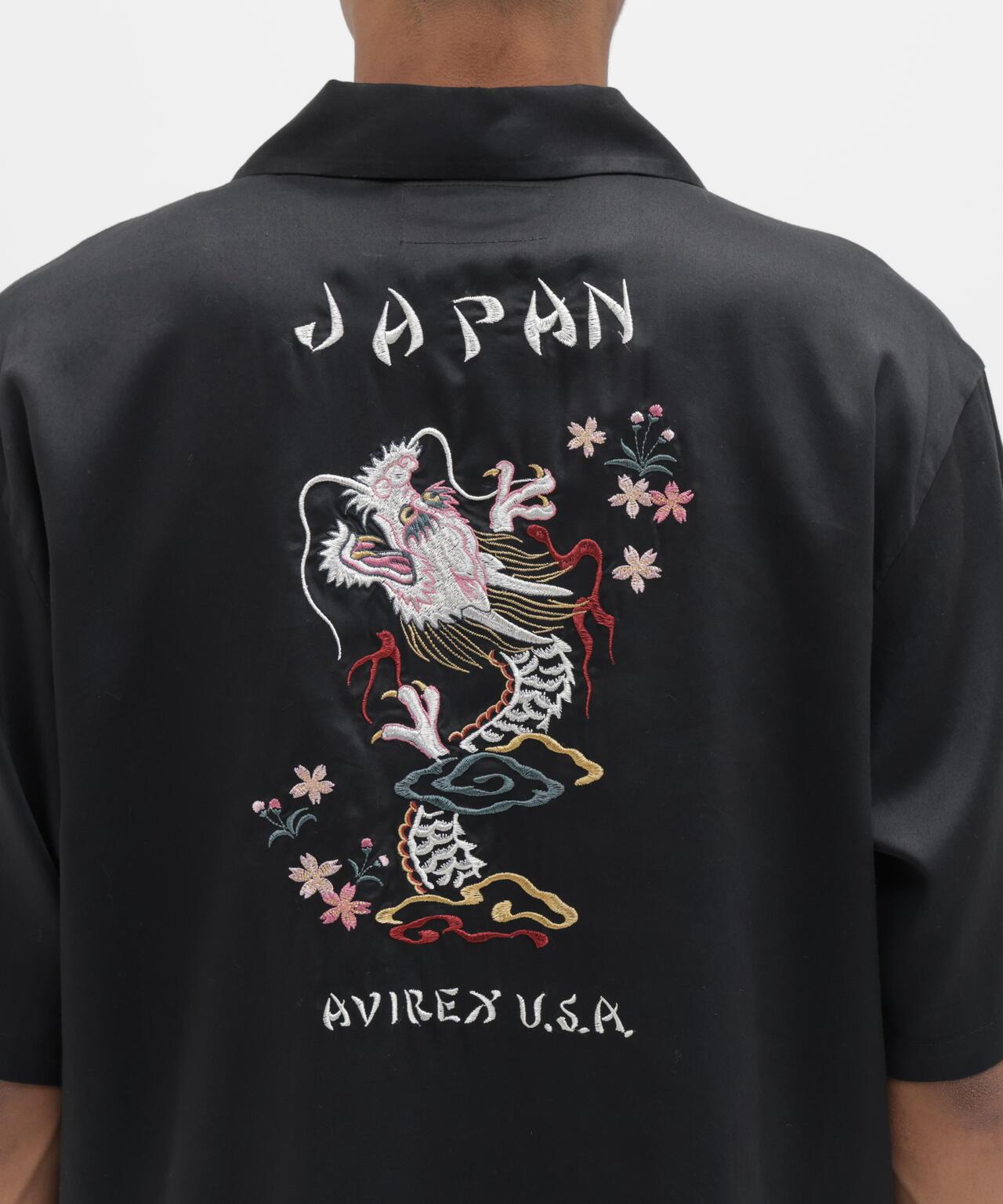 SOUVENIR S/S SHIRT “DRAGON & CHERRY BLOSSOMS” 圖案短袖襯衫