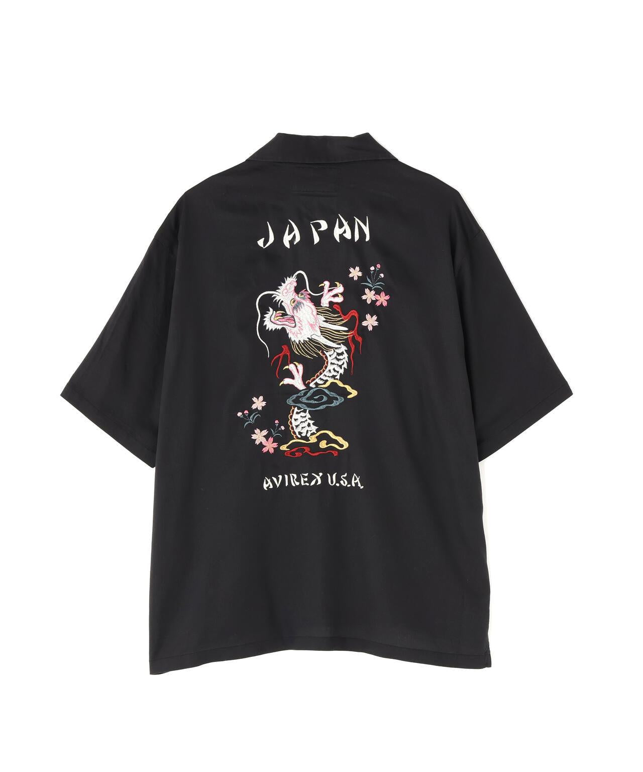 SOUVENIR S/S SHIRT “DRAGON & CHERRY BLOSSOMS” 圖案短袖襯衫