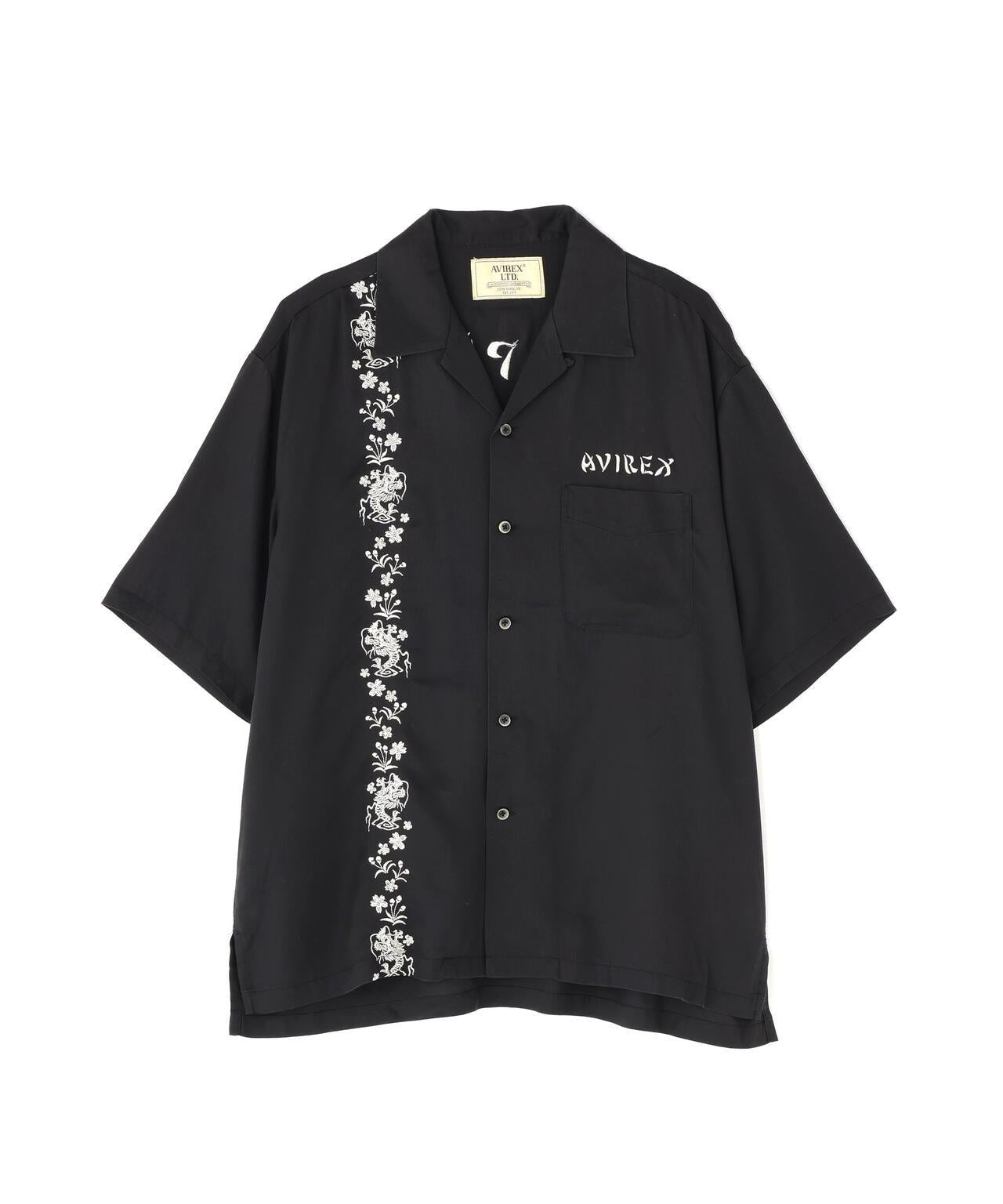 SOUVENIR S/S SHIRT “DRAGON & CHERRY BLOSSOMS” 圖案短袖襯衫