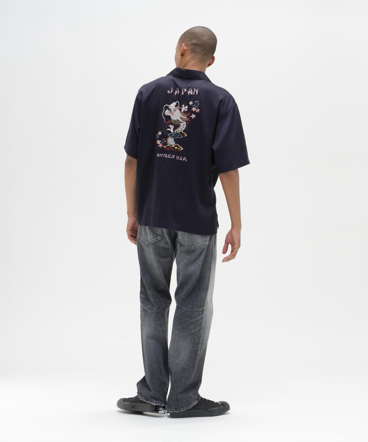SOUVENIR S/S SHIRT “DRAGON & CHERRY BLOSSOMS” 圖案短袖襯衫