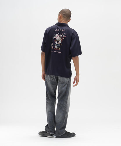 SOUVENIR S/S SHIRT “DRAGON & CHERRY BLOSSOMS” 圖案短袖襯衫