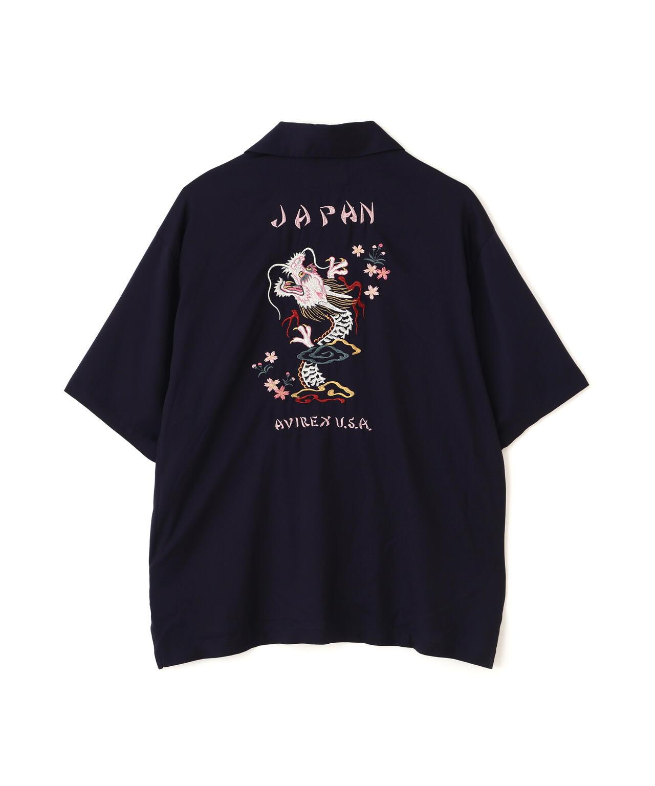 SOUVENIR S/S SHIRT “DRAGON & CHERRY BLOSSOMS” 圖案短袖襯衫
