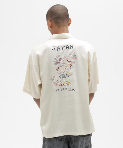 SOUVENIR S/S SHIRT “DRAGON & CHERRY BLOSSOMS” 圖案短袖襯衫