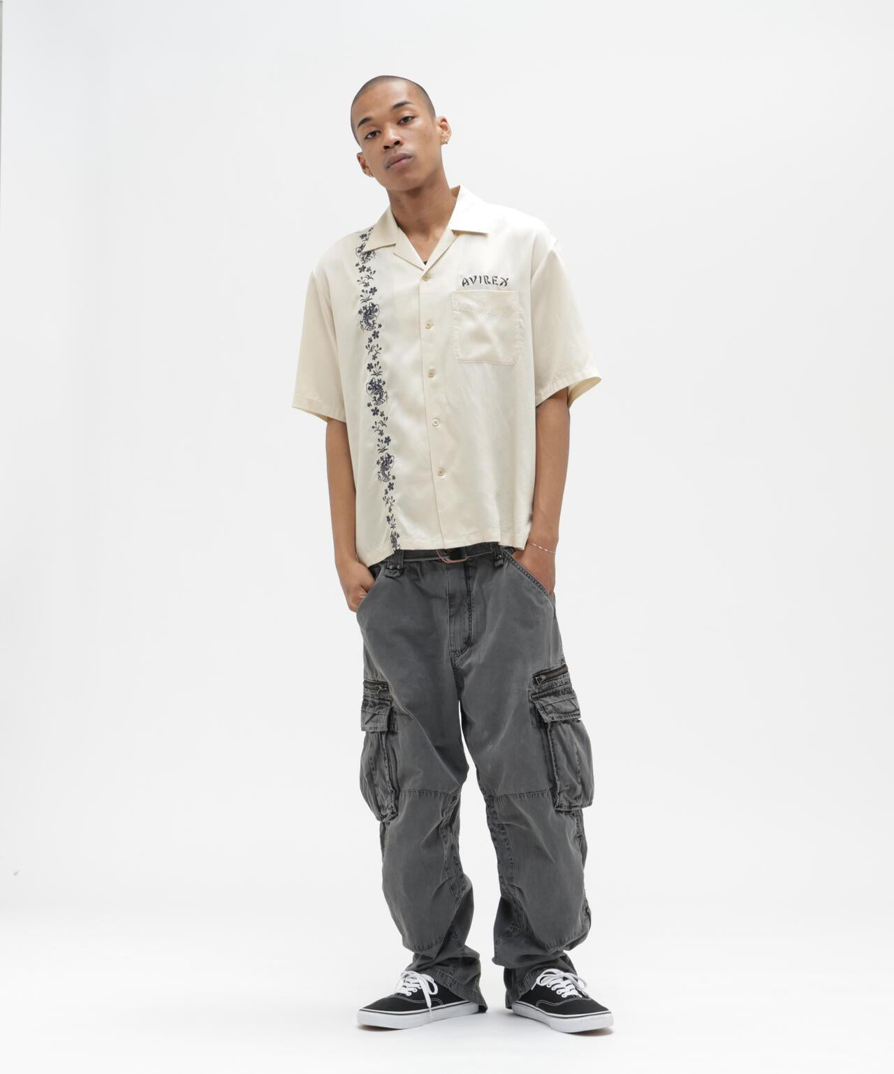 SOUVENIR S/S SHIRT “DRAGON & CHERRY BLOSSOMS” 圖案短袖襯衫