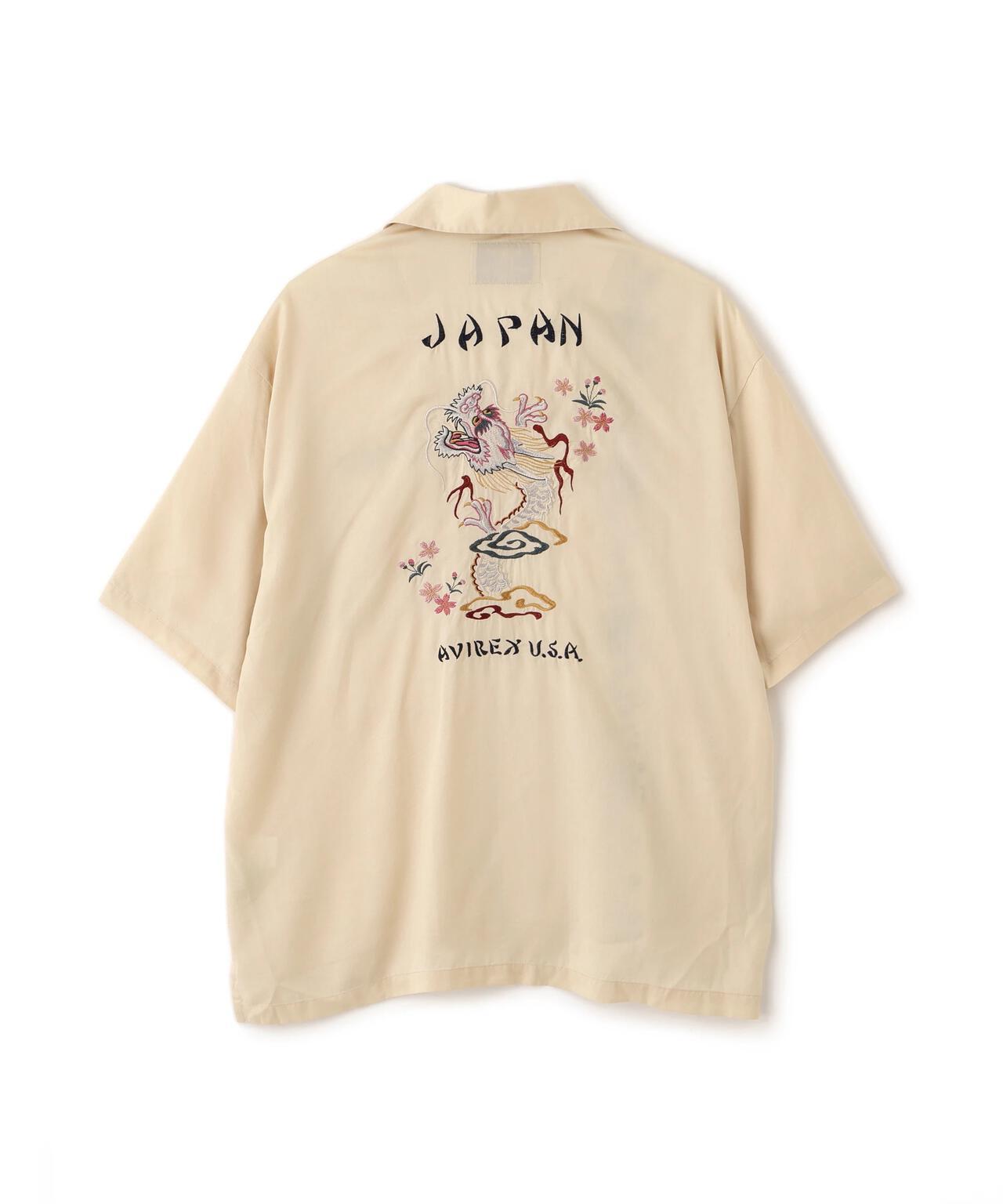 SOUVENIR S/S SHIRT “DRAGON & CHERRY BLOSSOMS” 圖案短袖襯衫