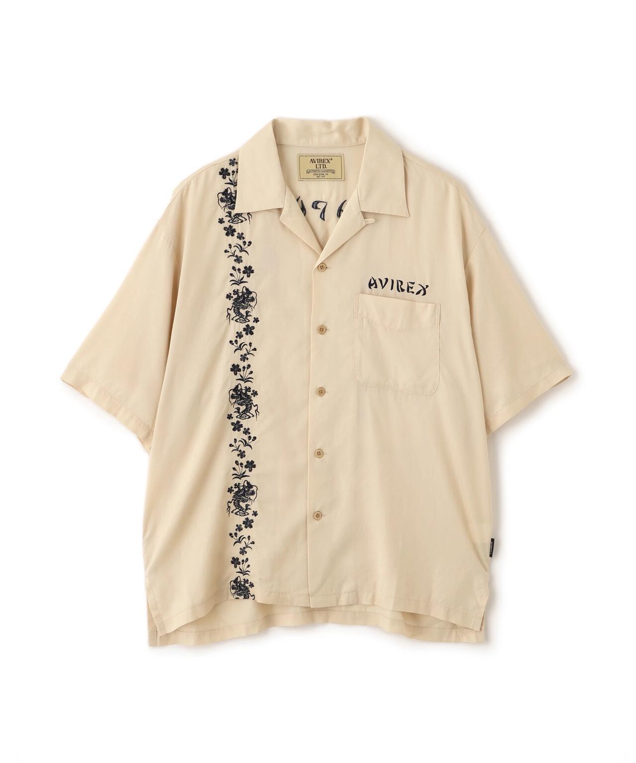 SOUVENIR S/S SHIRT “DRAGON & CHERRY BLOSSOMS” 圖案短袖襯衫