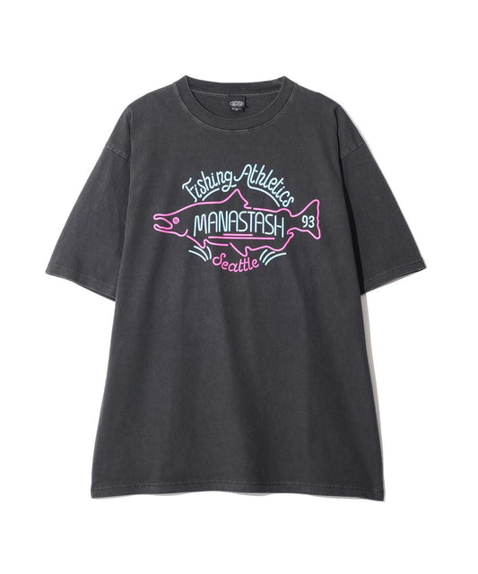 MANASTASH PUMICE TEE NEON SIGN 印花T恤