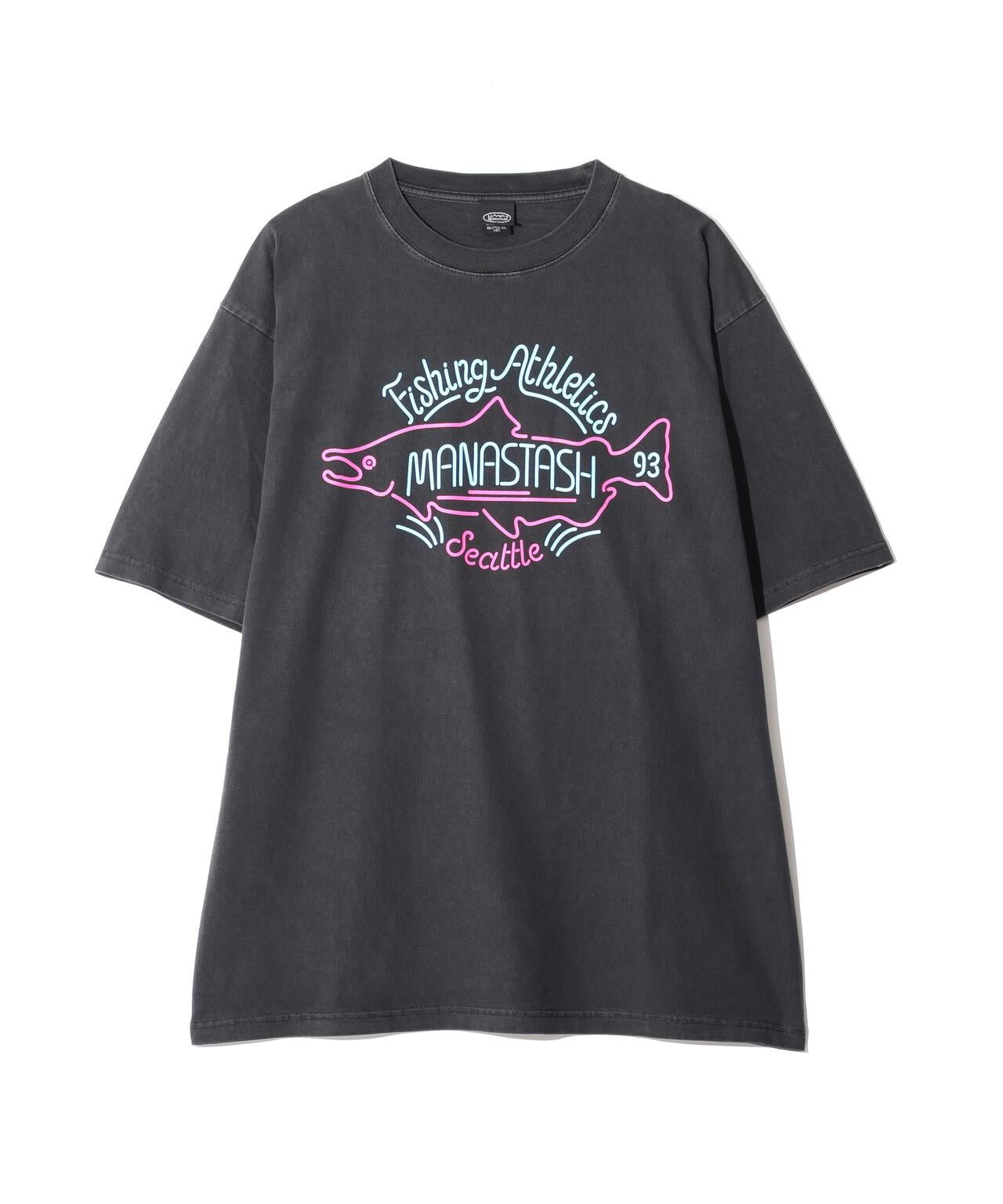 MANASTASH PUMICE TEE NEON SIGN 印花T恤