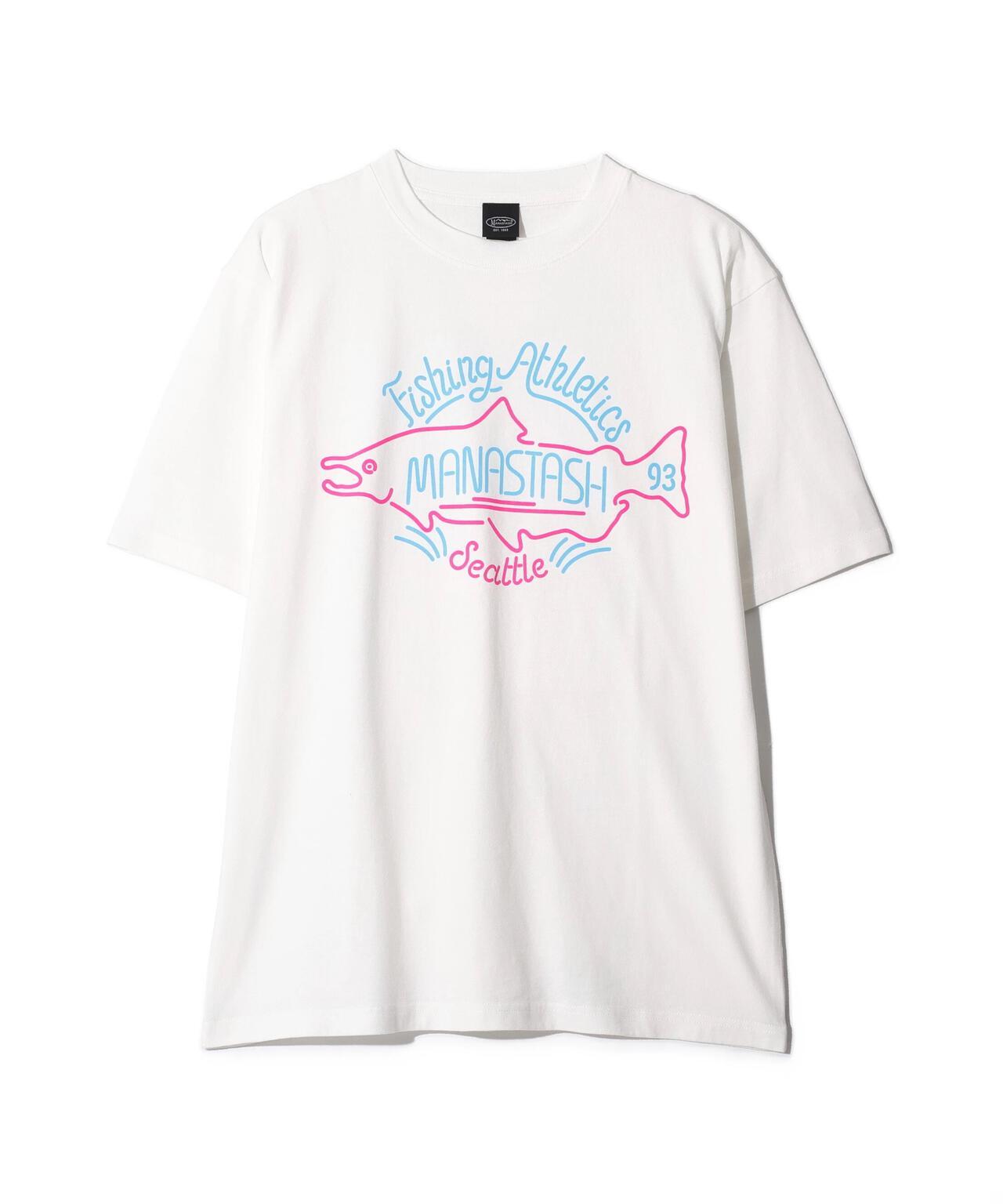 MANASTASH PUMICE TEE NEON SIGN 印花T恤