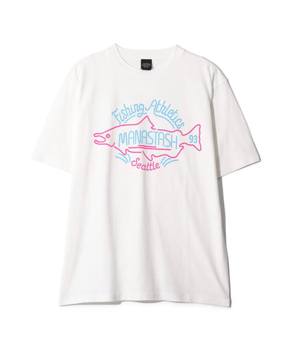 MANASTASH PUMICE TEE NEON SIGN 印花T恤