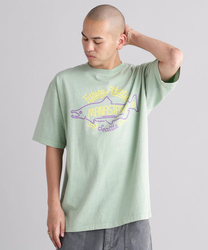 MANASTASH PUMICE TEE NEON SIGN 印花T恤