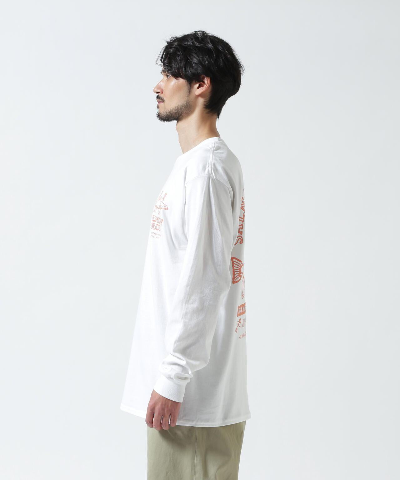 MANASTASH CiTee L/S SALMON 長袖T恤