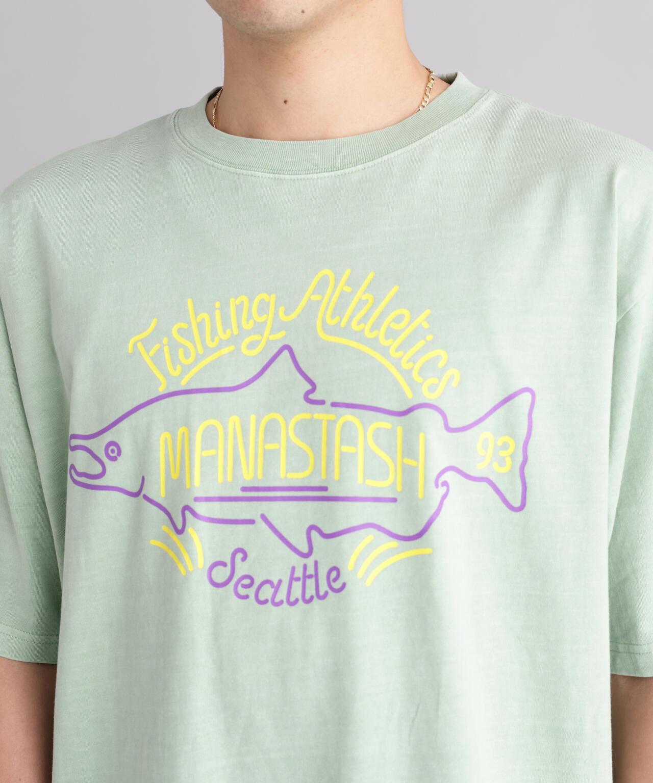 MANASTASH PUMICE TEE NEON SIGN 印花T恤