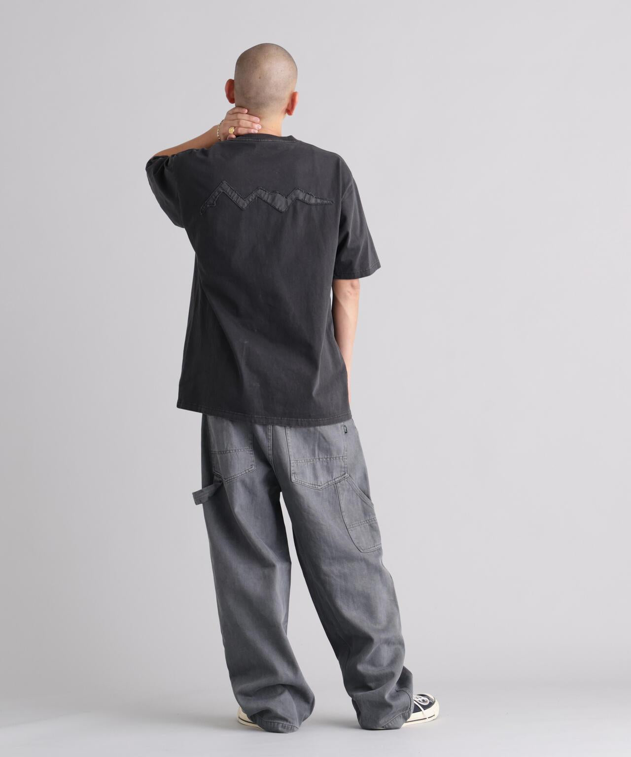 MANASTASH マナスタッシュ PUMICE TEE RAW EDGE LOGO 毛邊Logo設計 T恤