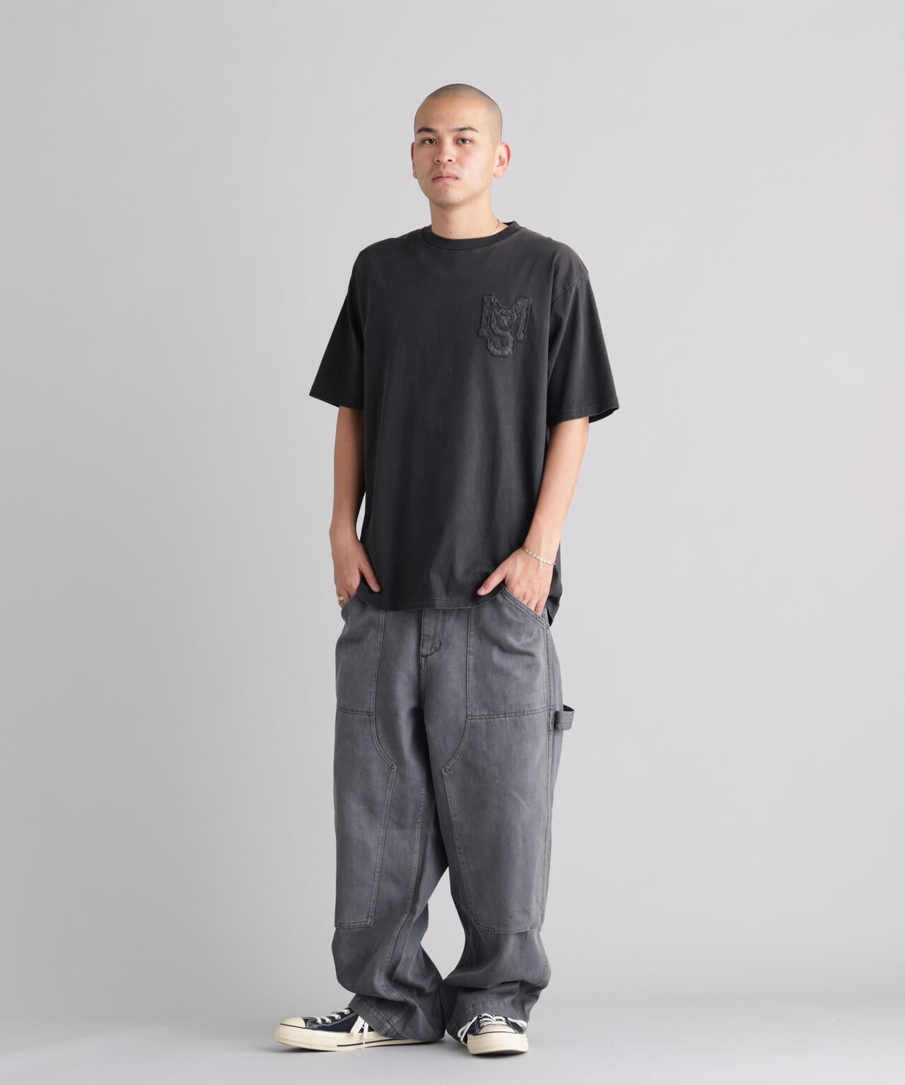 MANASTASH マナスタッシュ PUMICE TEE RAW EDGE LOGO 毛邊Logo設計 T恤