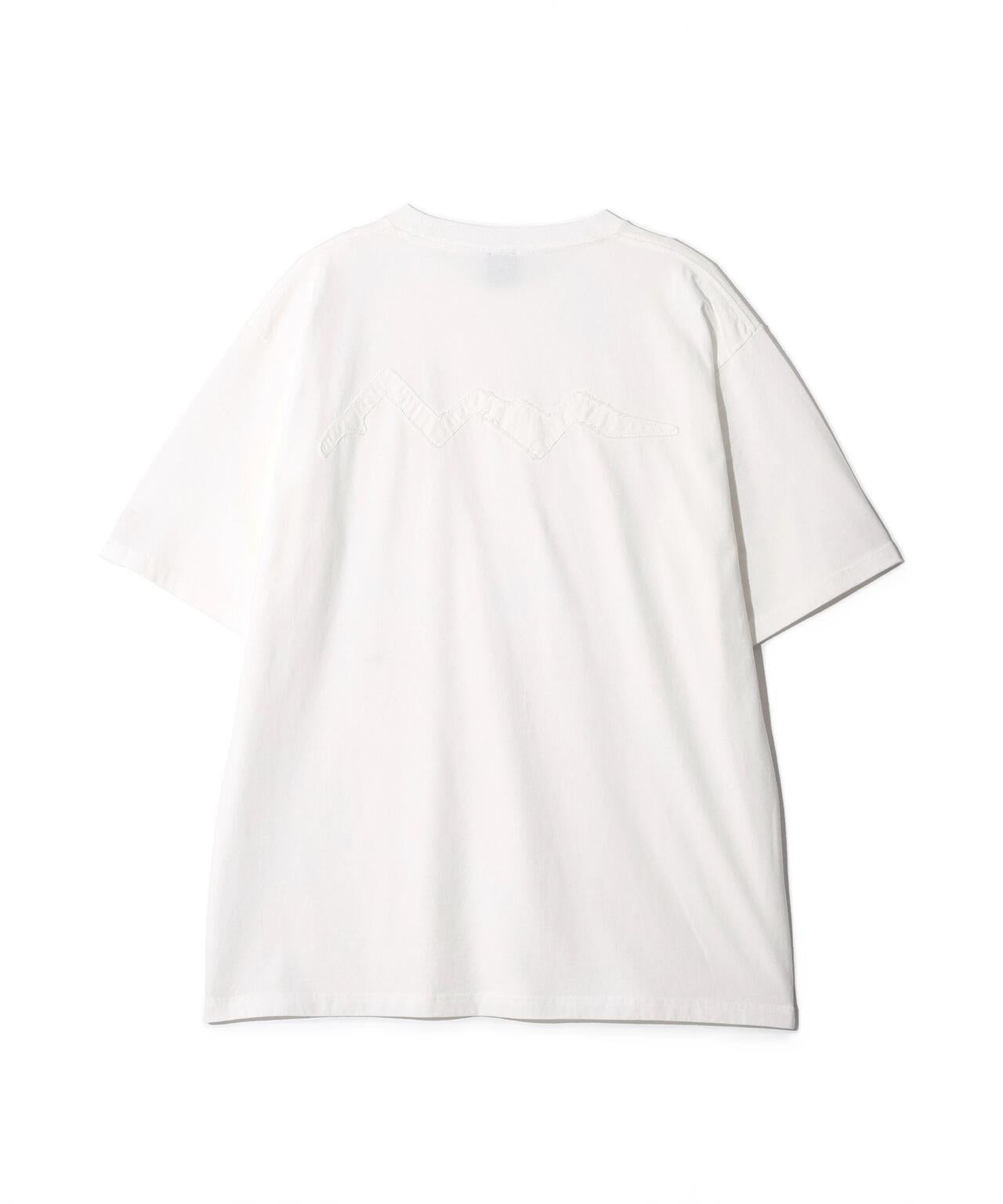 MANASTASH マナスタッシュ PUMICE TEE RAW EDGE LOGO 毛邊Logo設計 T恤