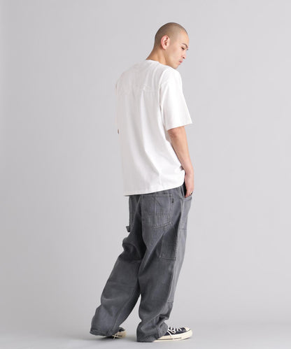 MANASTASH マナスタッシュ PUMICE TEE RAW EDGE LOGO 毛邊Logo設計 T恤