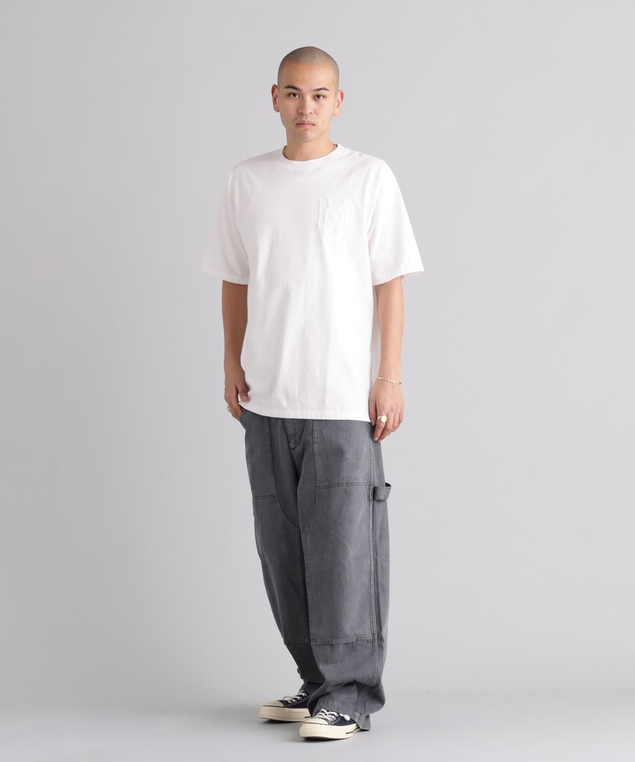 MANASTASH マナスタッシュ PUMICE TEE RAW EDGE LOGO 毛邊Logo設計 T恤