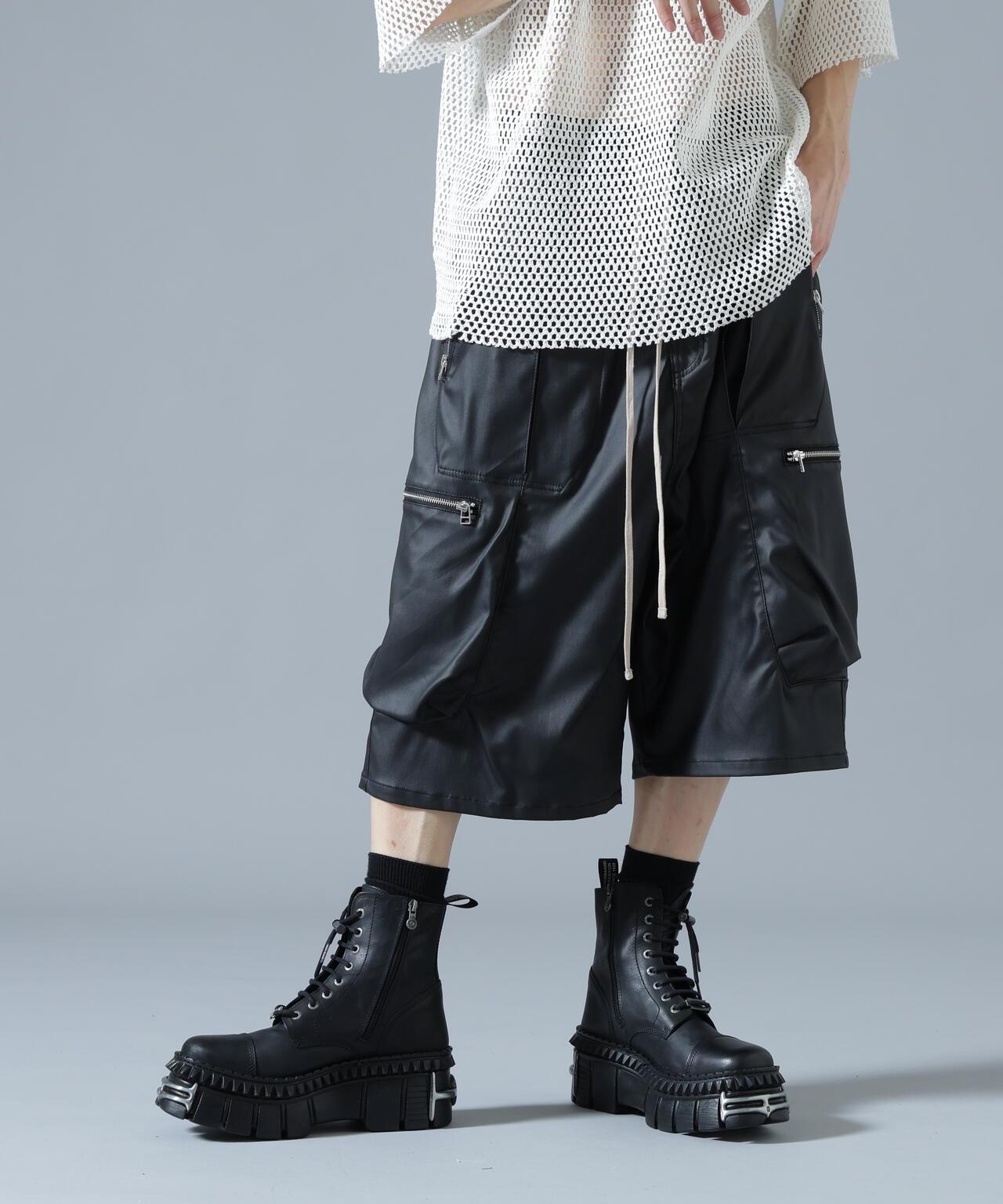 DankeSchon ダンケシェーン COATING BAGGYCARGO SHORTS 塗層寬鬆工裝短褲