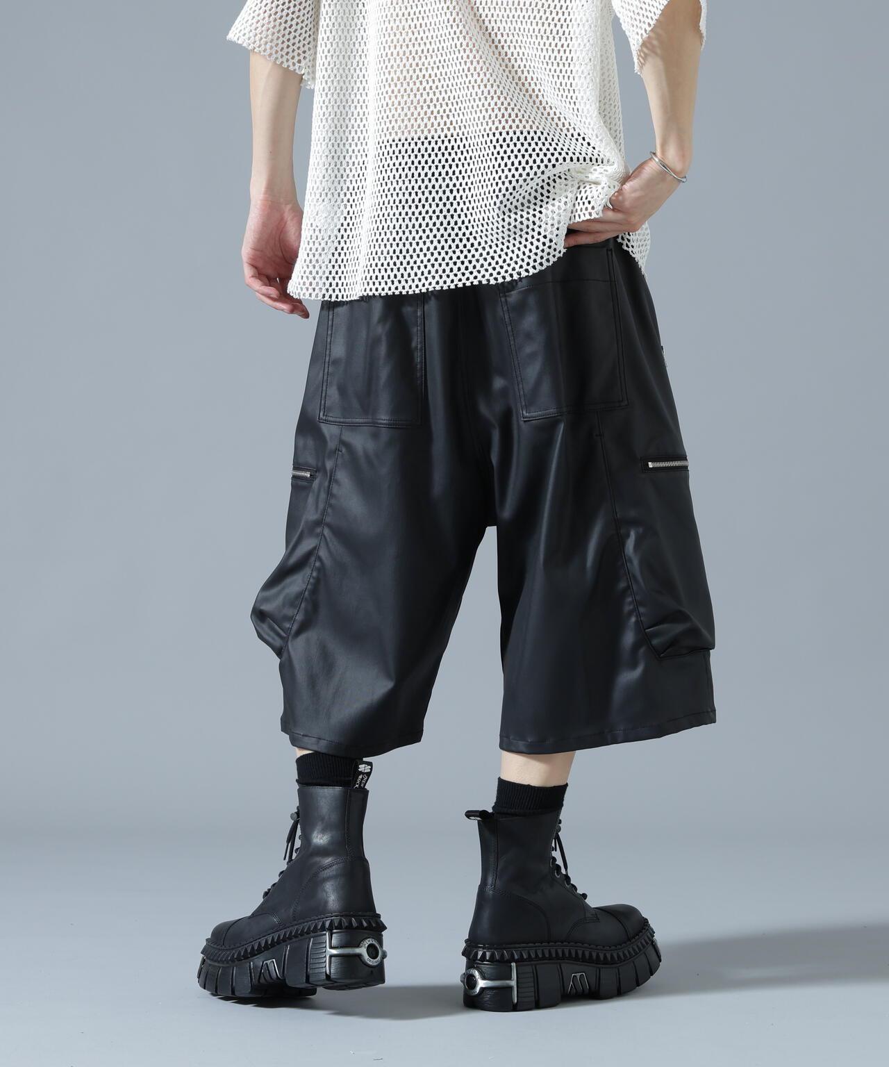 DankeSchon ダンケシェーン COATING BAGGYCARGO SHORTS 塗層寬鬆工裝短褲