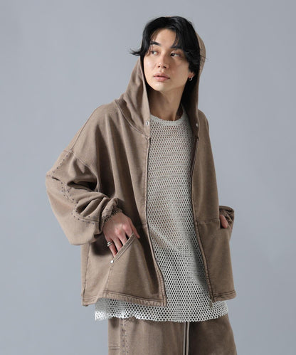 DankeSchon/ダンケシェーン 鉚釘裝飾拉鍊連帽衛衣