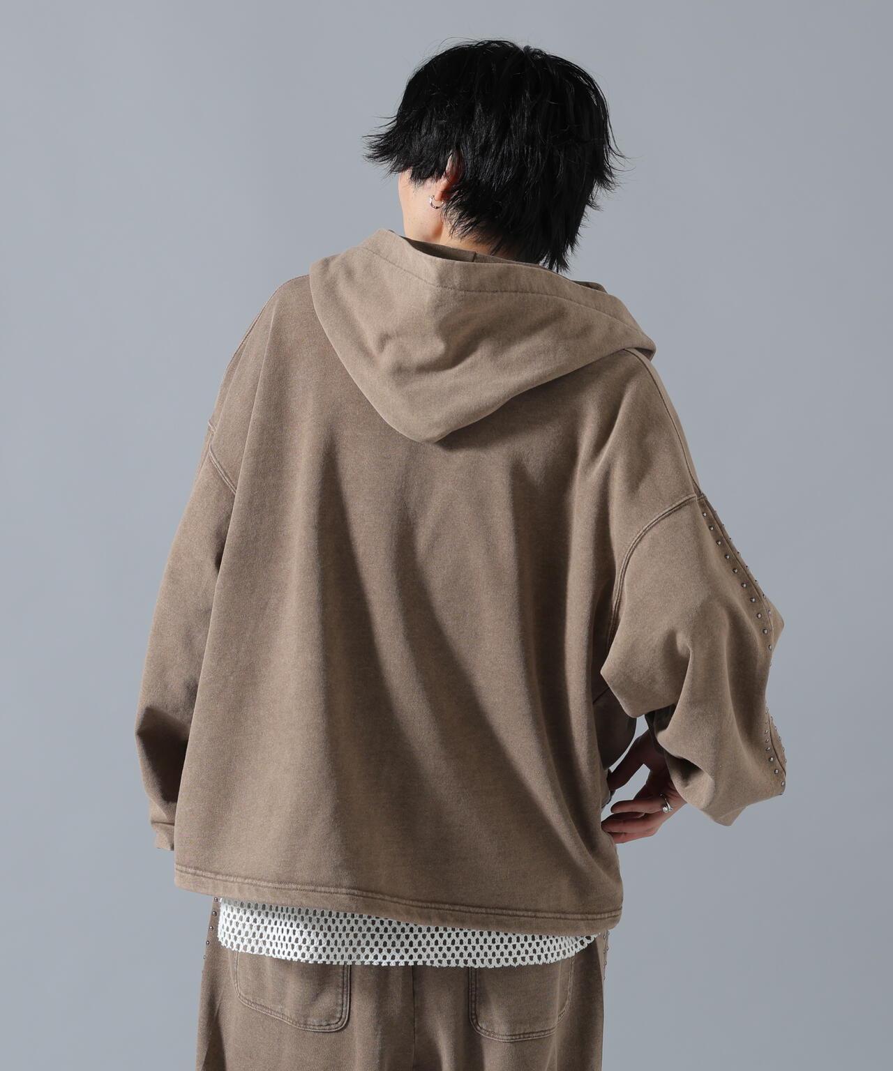 DankeSchon/ダンケシェーン 鉚釘裝飾拉鍊連帽衛衣