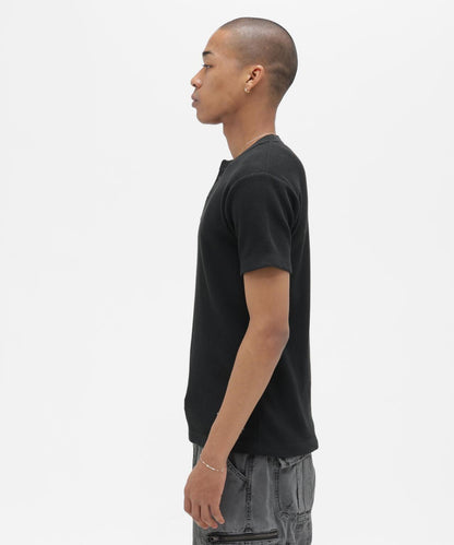 MINI WAFFLE HENRY NECK T-SHIRT “STENCIL” T恤