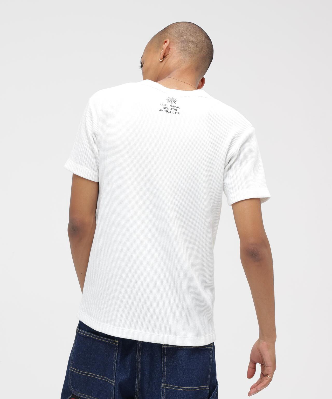 MINI WAFFLE HENRY NECK T-SHIRT “STENCIL” T恤